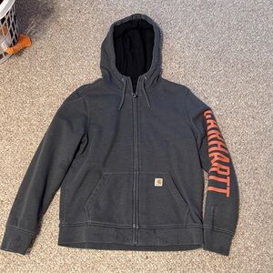 Carhartt Rain-Defender Hoodie with Orange Logo
